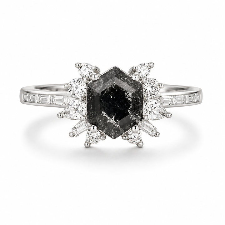 Uare Black Rutilated Quartz Ring